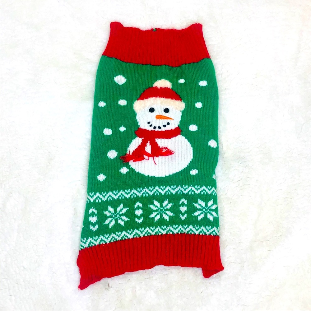 Simply Dog Snowman Christmas Sweater